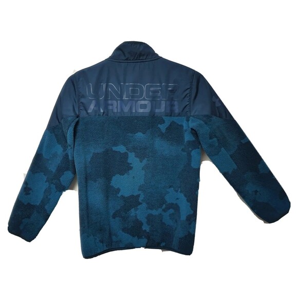 Under Armour Fleece Jacket Techno Teal Young Medium NWT - Picture 3 of 9
